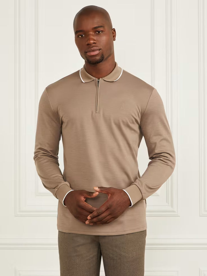 Guess Long-Sleeve Zip Polo