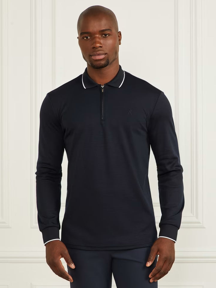 Guess Long-Sleeve Zip Polo