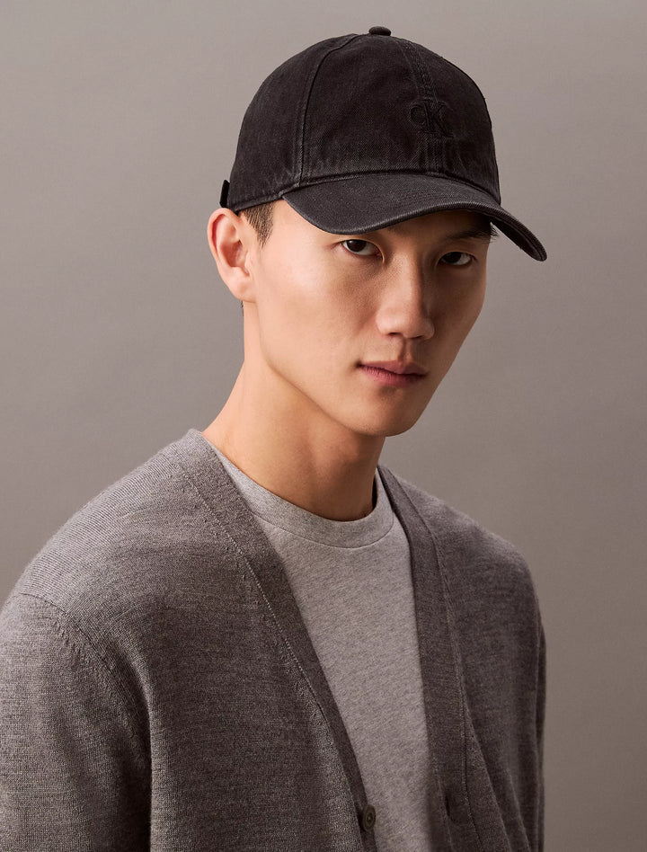 Calvin Klein Denim Compact Monogram Logo Baseball Cap