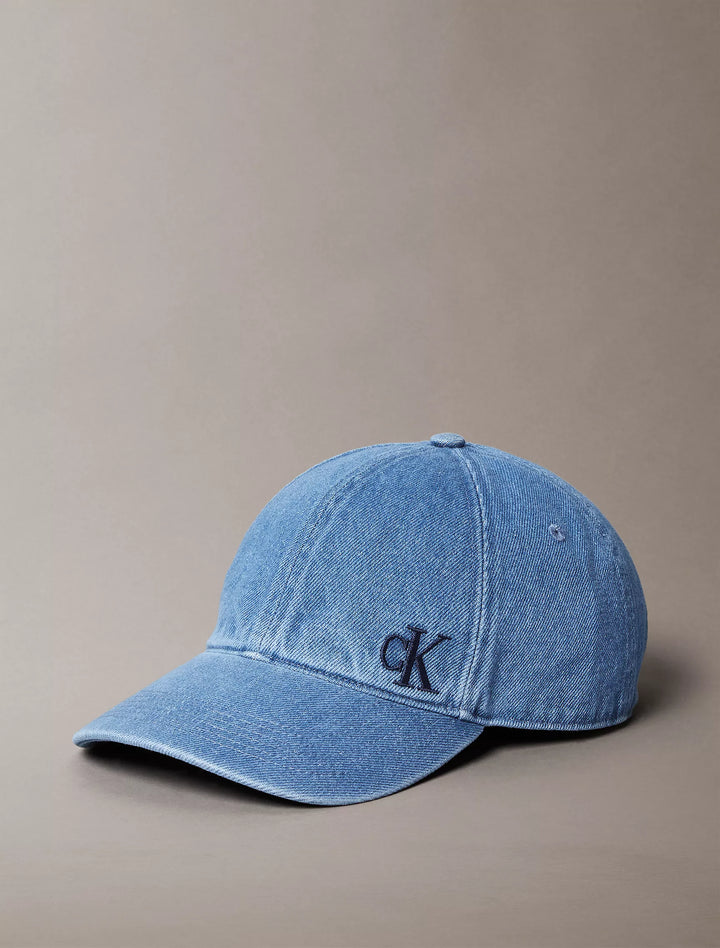 Calvin Klein Washed Denim Embroidered Logo Baseball Cap