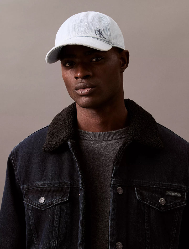 Calvin Klein Washed Denim Embroidered Logo Baseball Cap