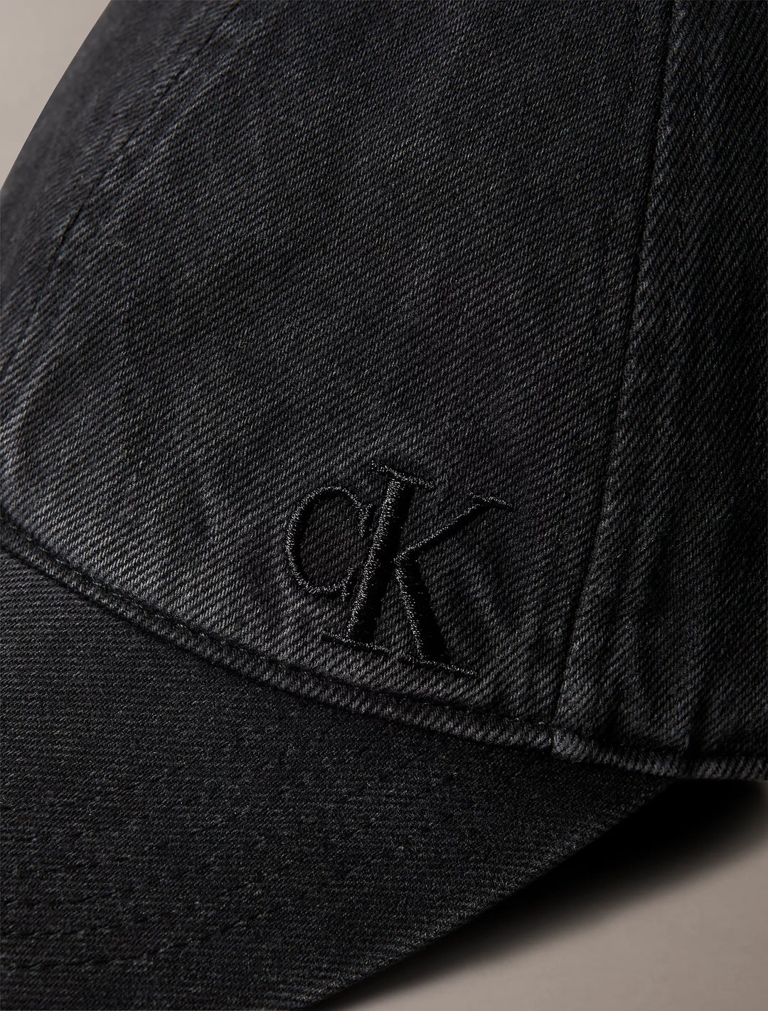 Calvin Klein Washed Denim Embroidered Logo Baseball Cap