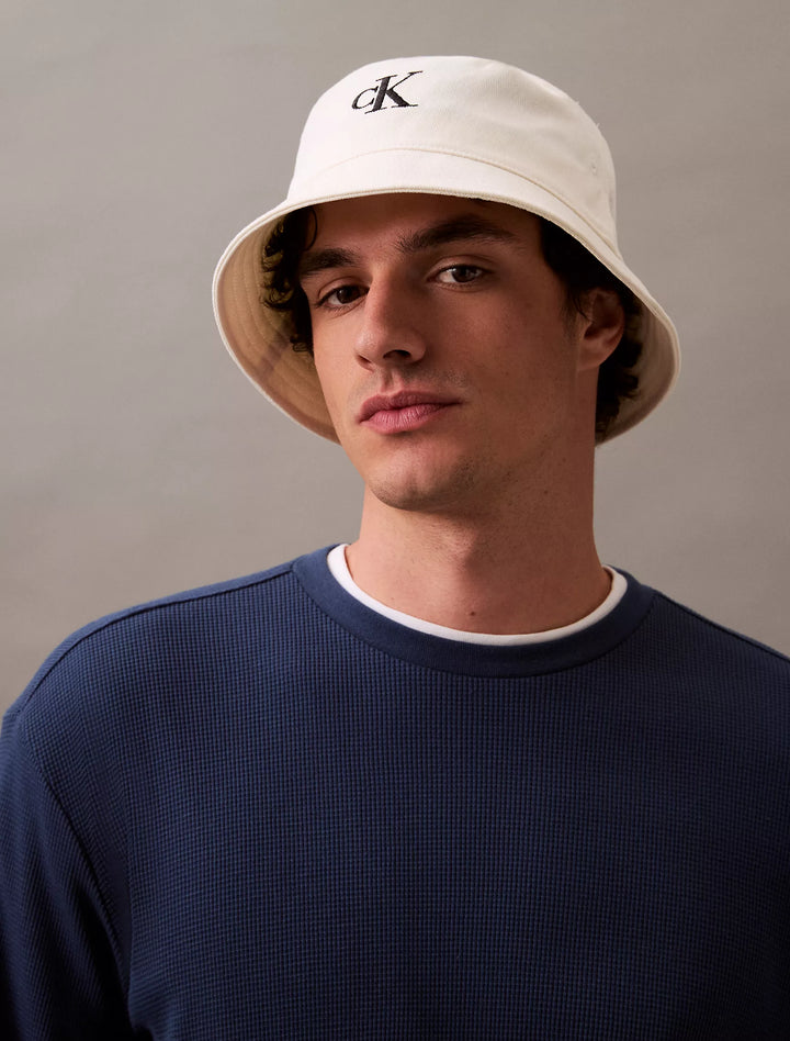 Calvin Klein Compact Monogram Logo Bucket Hat