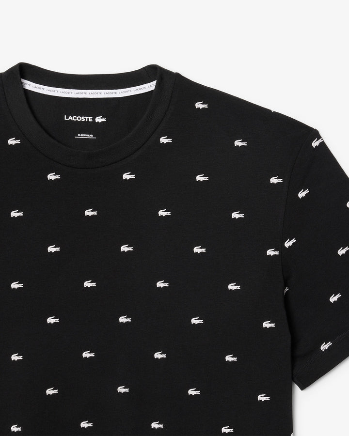 Lacoste Men's Printed Cotton Pajama Set