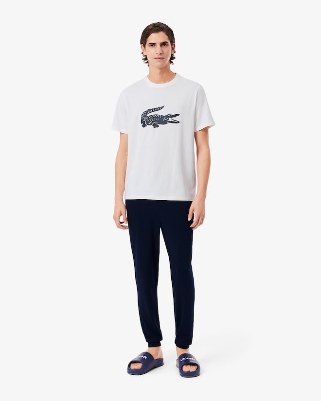 Lacoste Men's Printed Jersey Pajama Set