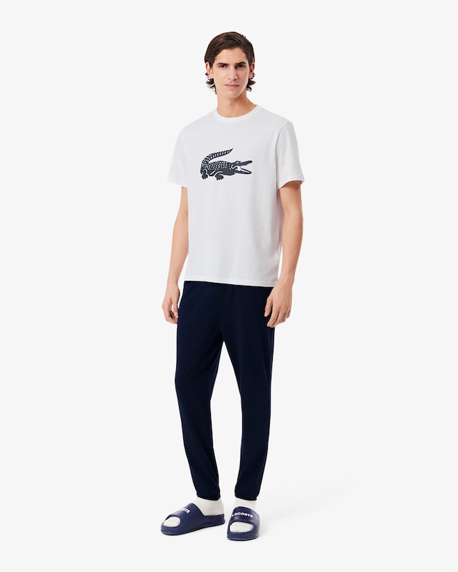 Lacoste Men's Printed Jersey Pajama Set