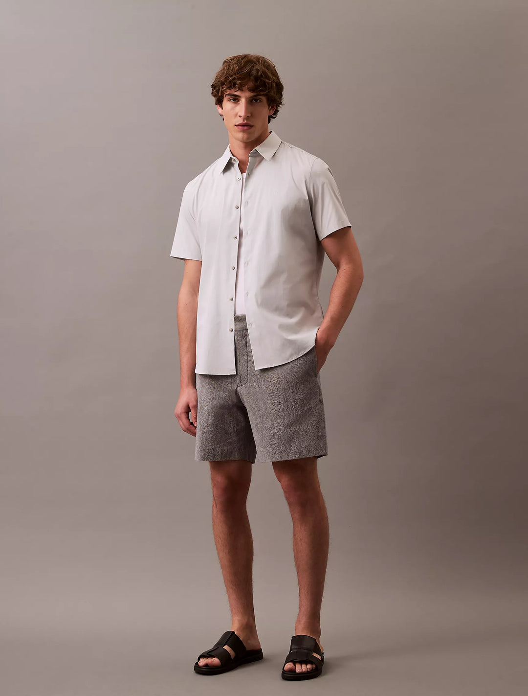 Calvin Klein Cotton Stretch Slim Button-Down Shirt