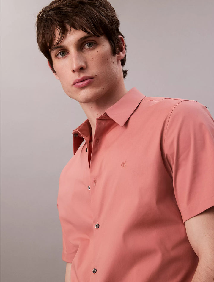 Calvin Klein Cotton Stretch Slim Button-Down Shirt