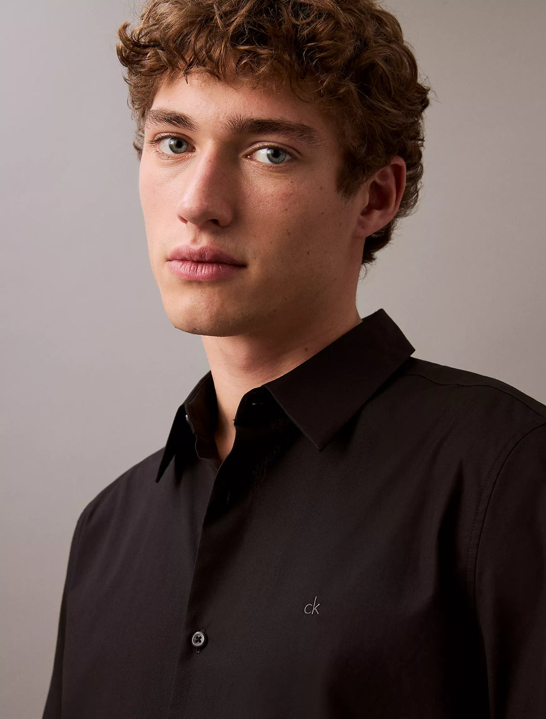 Calvin Klein Cotton Stretch Slim Button-Down Shirt