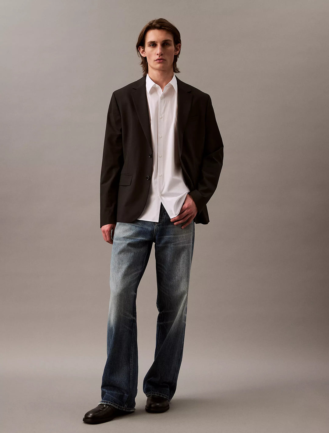 Calvin Klein Cotton Stretch Slim Button-Down Shirt