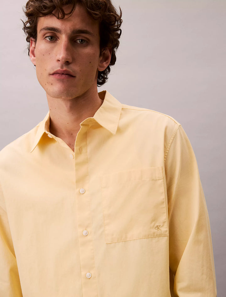 Calvin Klein Cotton Poplin Relaxed Button-Down Shirt