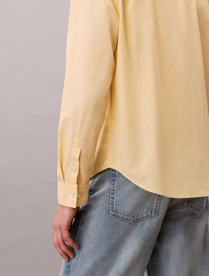 Calvin Klein Cotton Poplin Relaxed Button-Down Shirt
