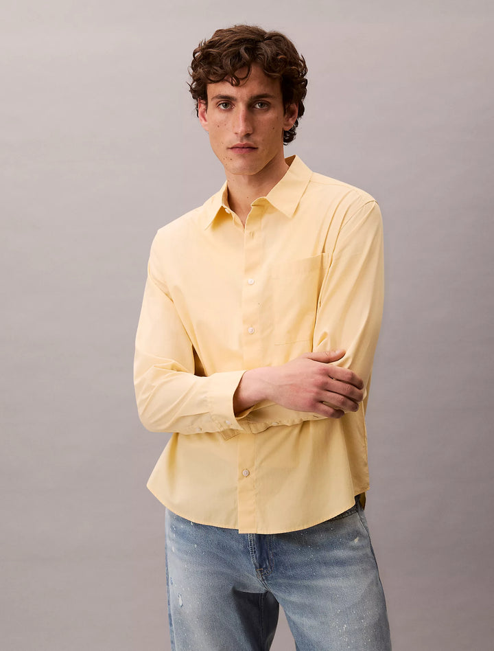 Calvin Klein Cotton Poplin Relaxed Button-Down Shirt