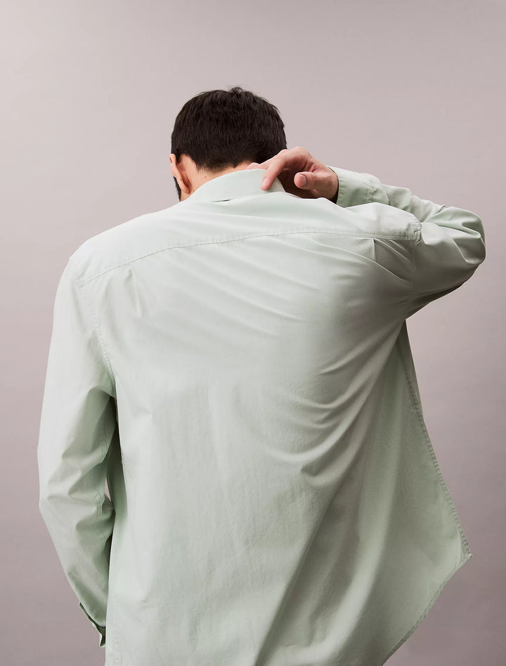 Calvin Klein Cotton Poplin Relaxed Button-Down Shirt