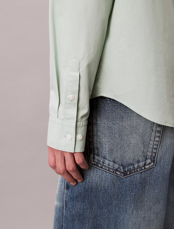 Calvin Klein Cotton Poplin Relaxed Button-Down Shirt