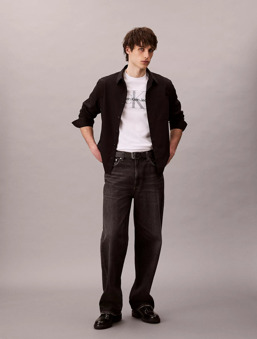 Calvin Klein Cotton Poplin Relaxed Button-Down Shirt