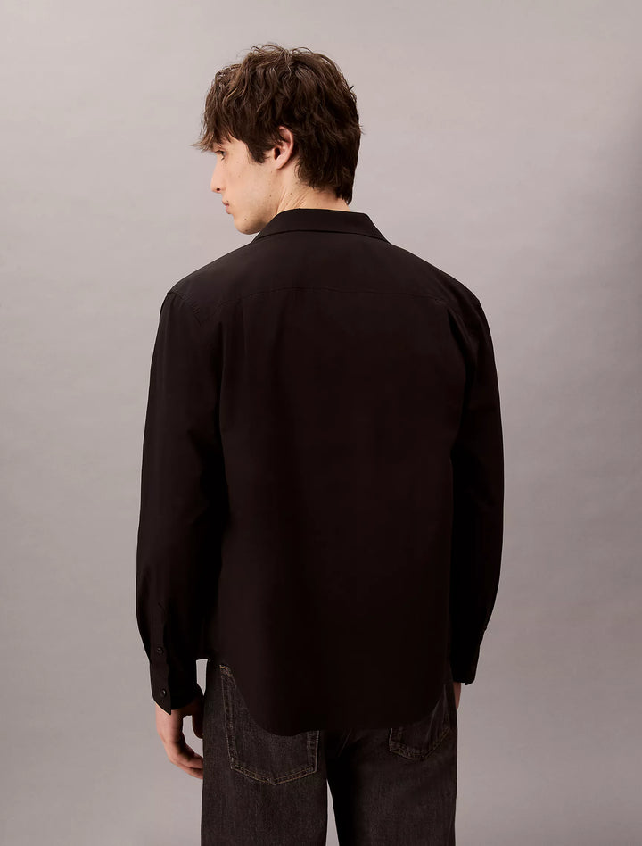 Calvin Klein Cotton Poplin Relaxed Button-Down Shirt