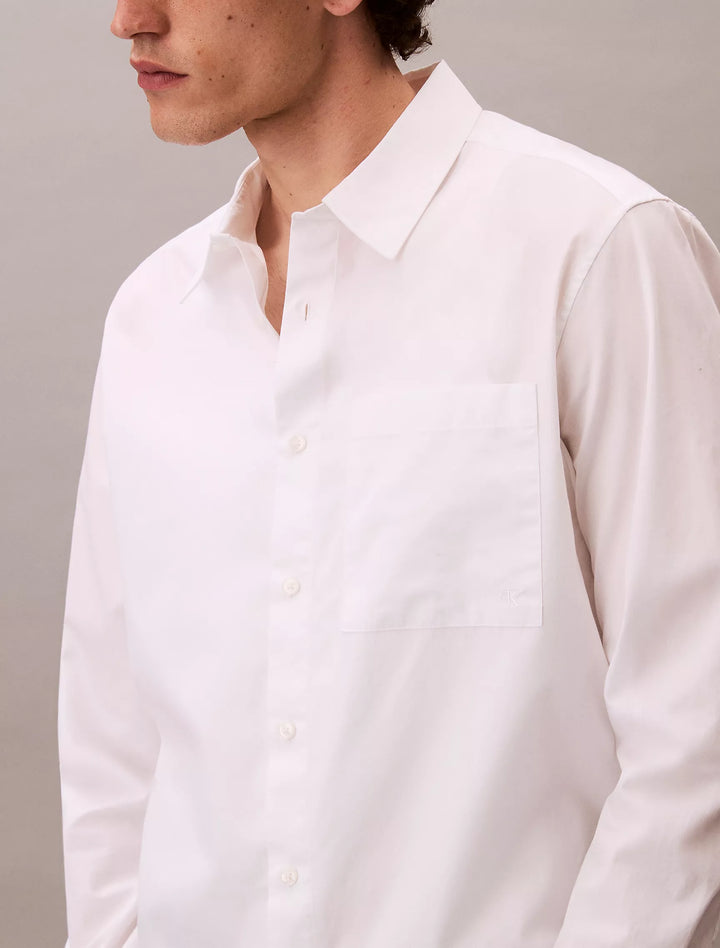 Calvin Klein Cotton Poplin Relaxed Button-Down Shirt