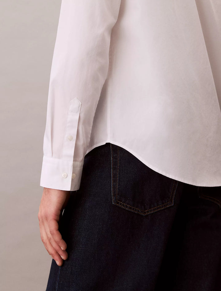 Calvin Klein Cotton Poplin Relaxed Button-Down Shirt
