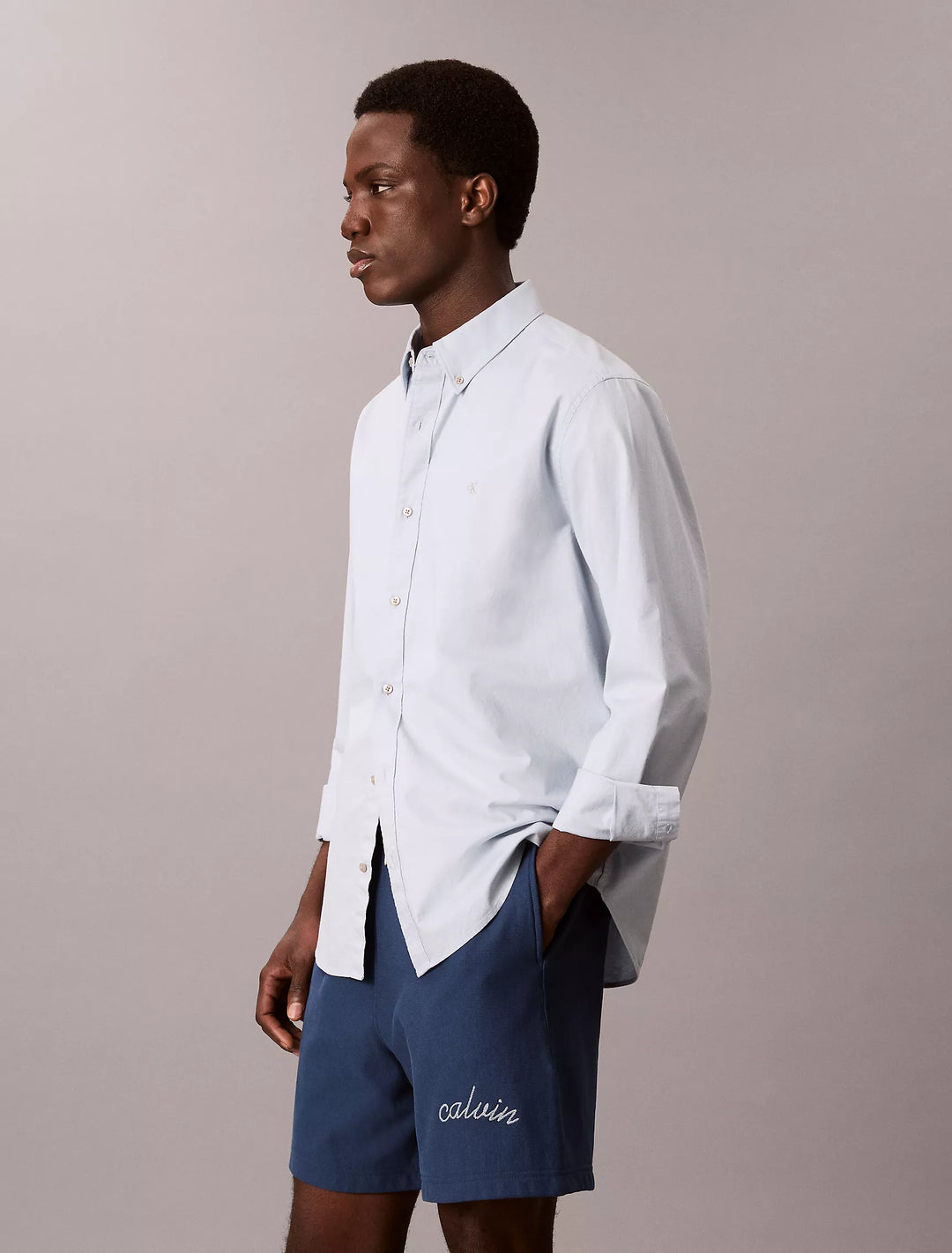Calvin Klein Embroidered Logo French Terry Shorts