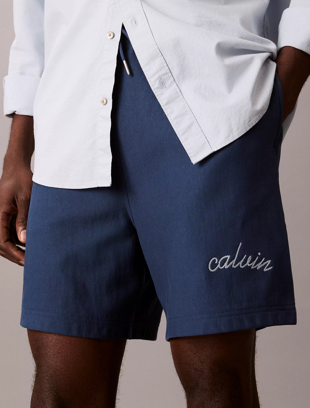 Calvin Klein Embroidered Logo French Terry Shorts