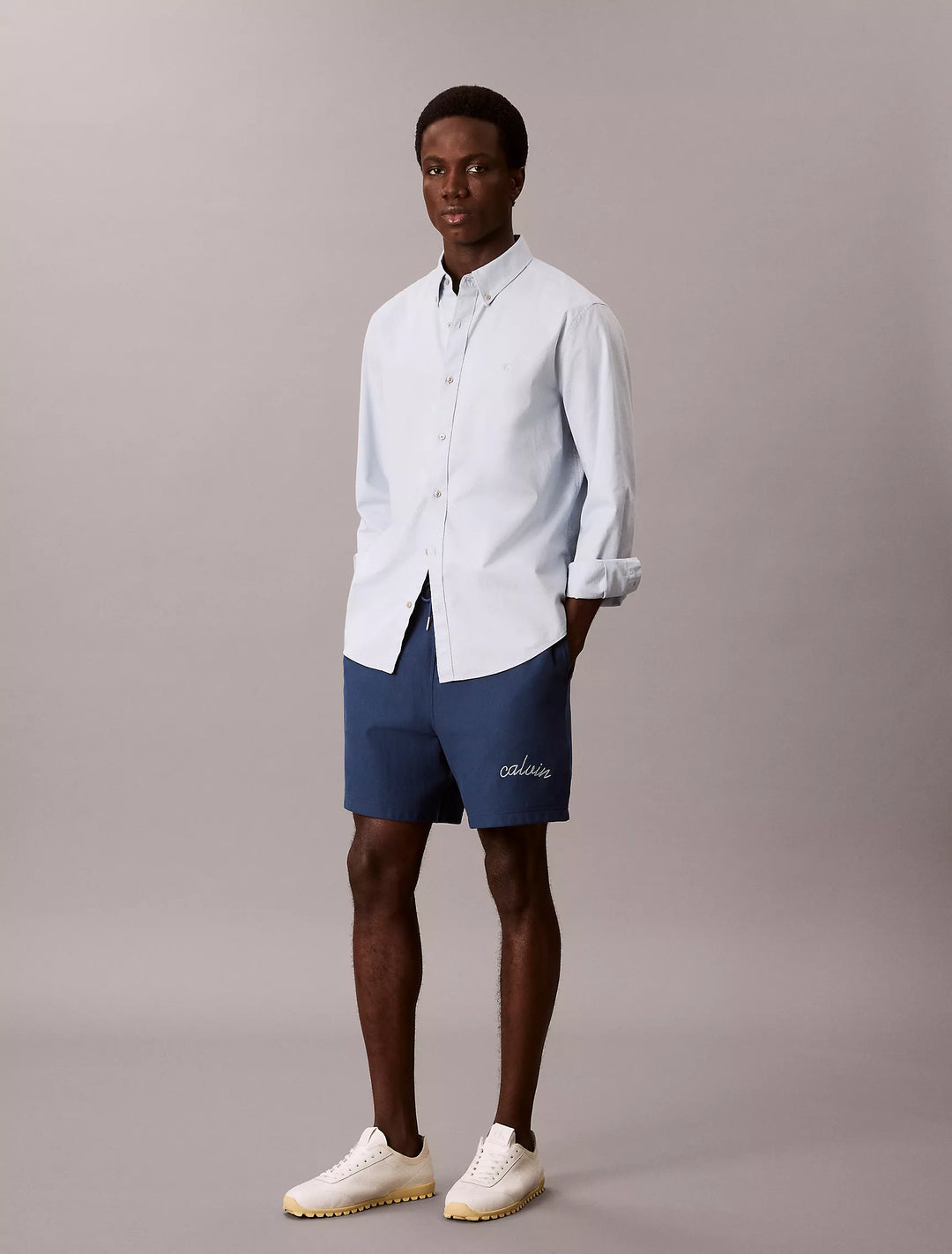 Calvin Klein Embroidered Logo French Terry Shorts