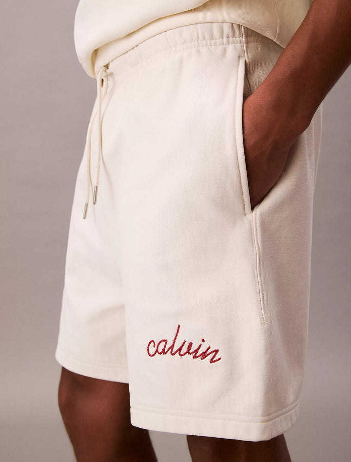 Calvin Klein Embroidered Logo French Terry Shorts
