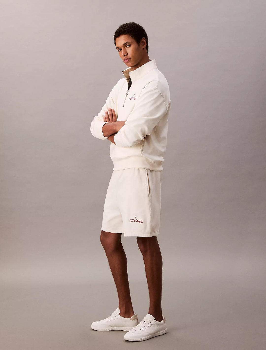 Calvin Klein Embroidered Logo French Terry Shorts