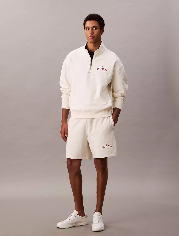 Calvin Klein Embroidered Logo French Terry Shorts
