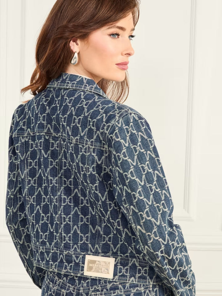 Guess Bea Monogram Denim Trucker Jacket