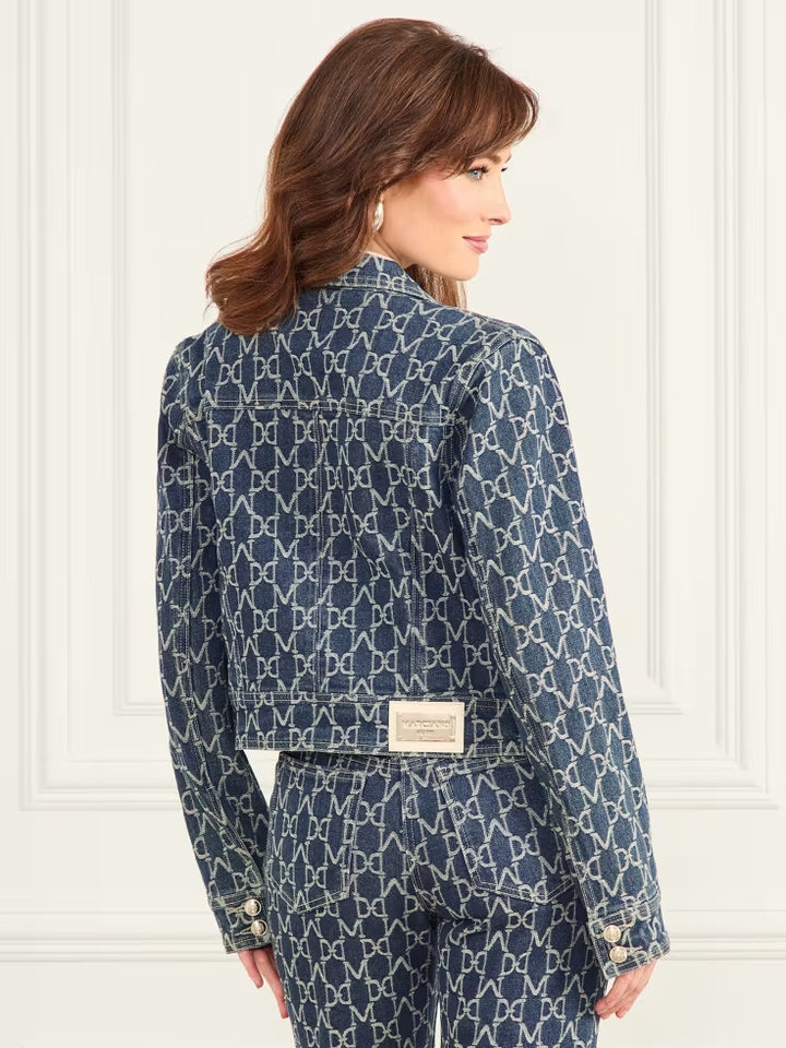 Guess Bea Monogram Denim Trucker Jacket