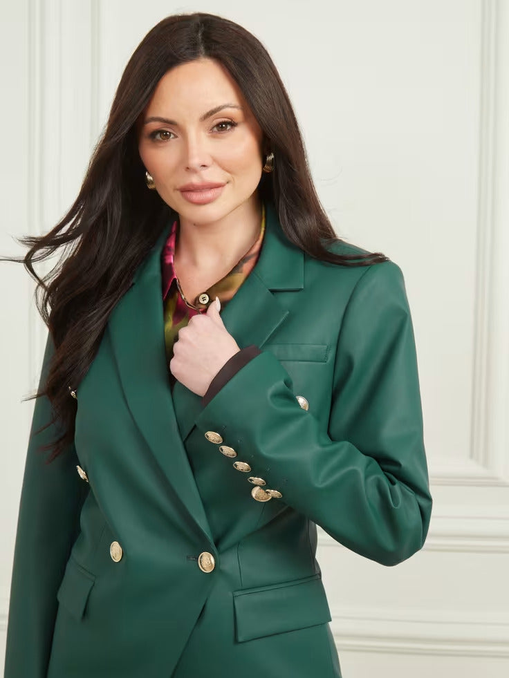 Guess Pamela Faux-Leather Blazer