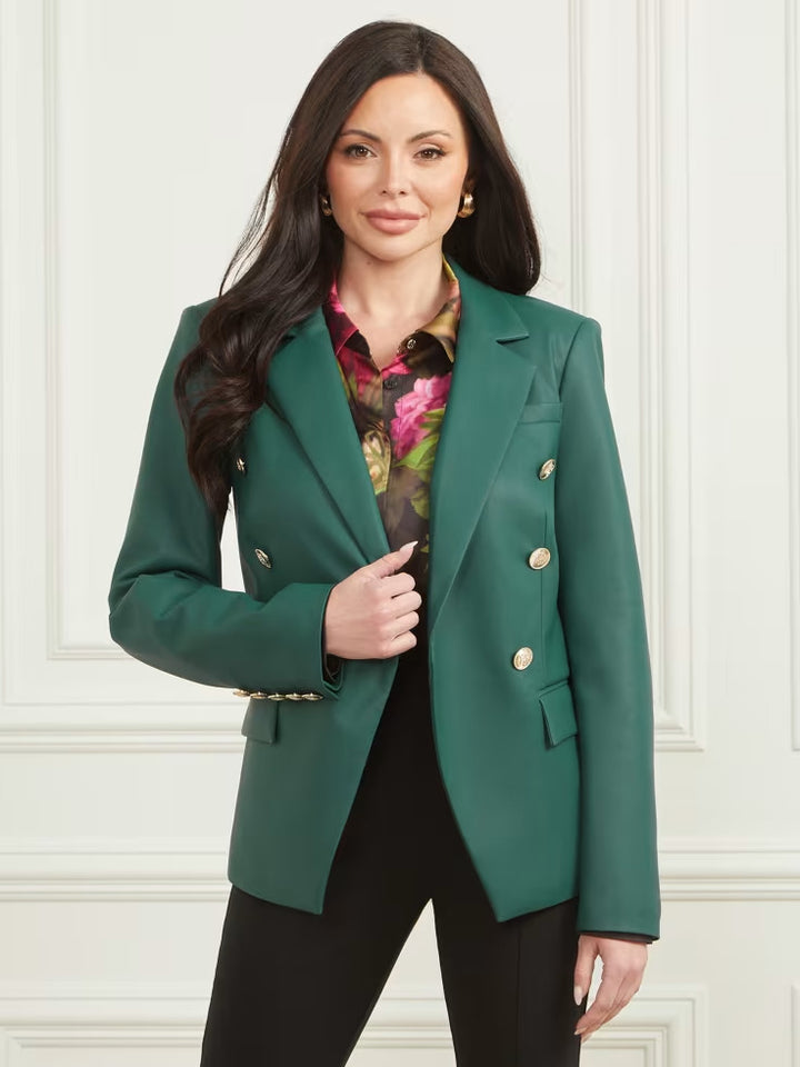 Guess Pamela Faux-Leather Blazer