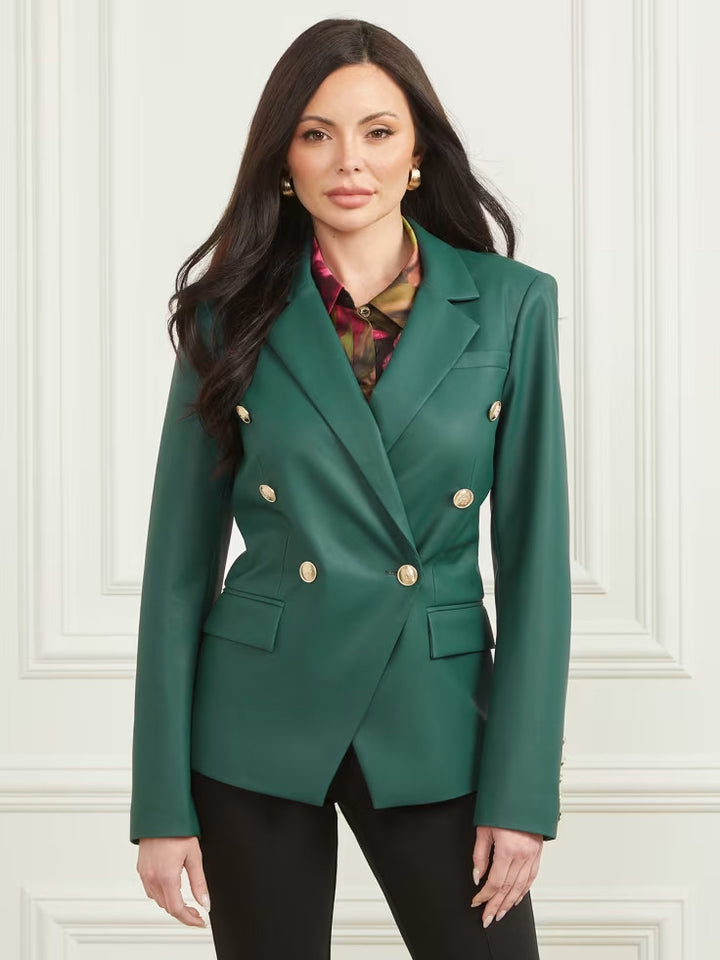 Guess Pamela Faux-Leather Blazer