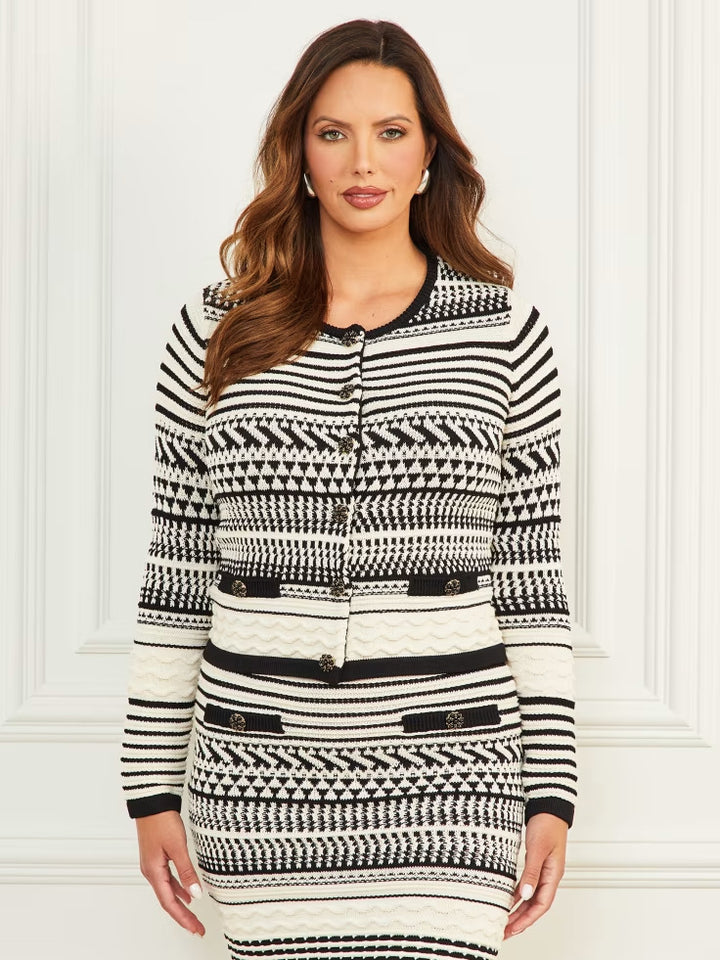 Guess Arianna Stitched Cardigan Sweater