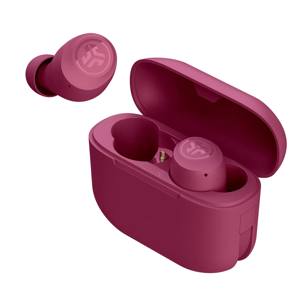 JLab Go Air Pop Bluetooth Earbuds, True Wireless with Charging Case, Dark Pink