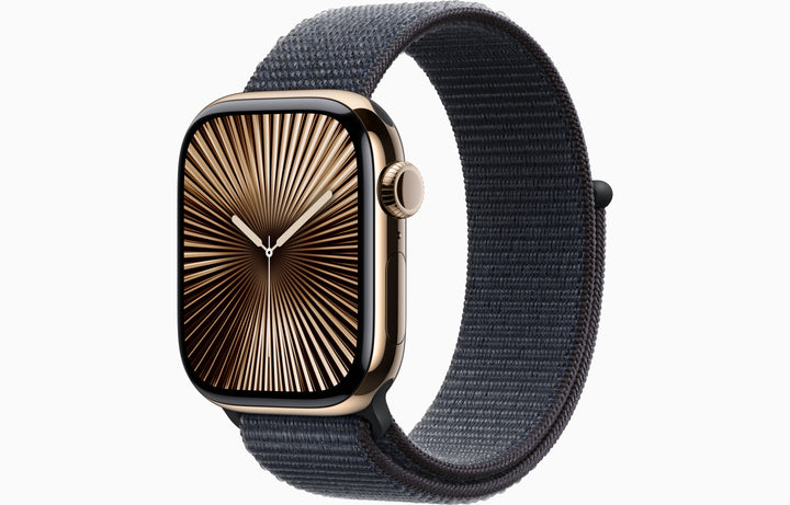 Apple Watch Series 10 GPS + Cellular, 42mm Slate Titanium Case with Ink Sport Loop