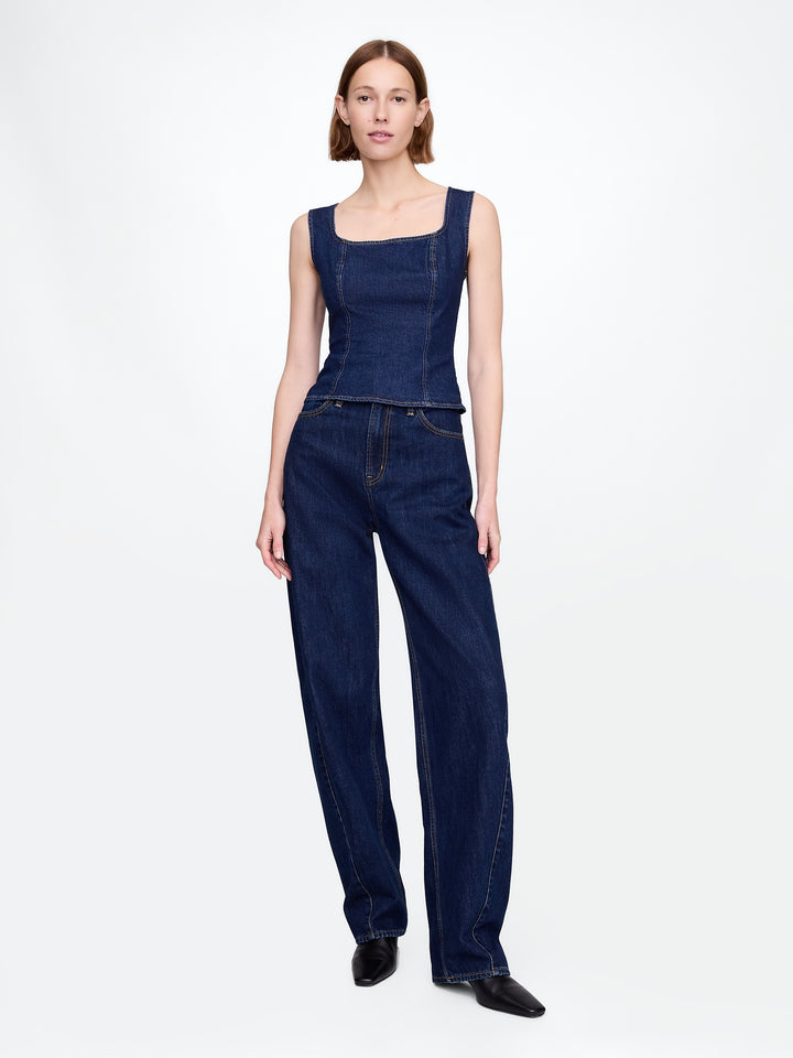 Gap Square-Neck Denim Top