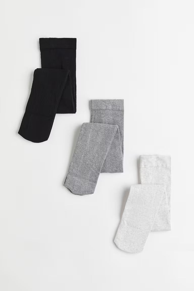 H&M 3-PACK FINE-KNIT TIGHTS