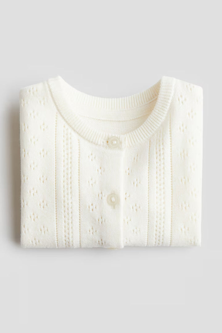 H&M PATTERN-KNIT COTTON CARDIGAN