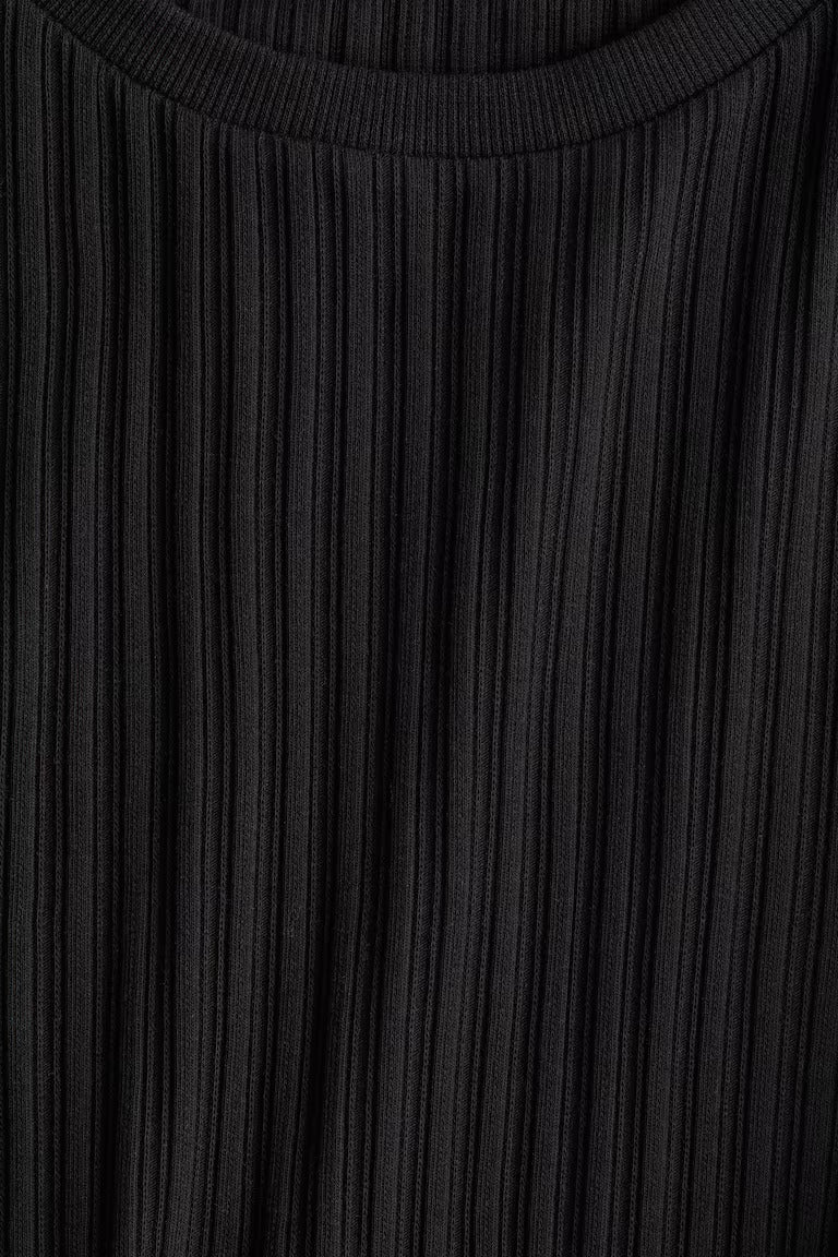 H&M RIBBED COTTON TOP