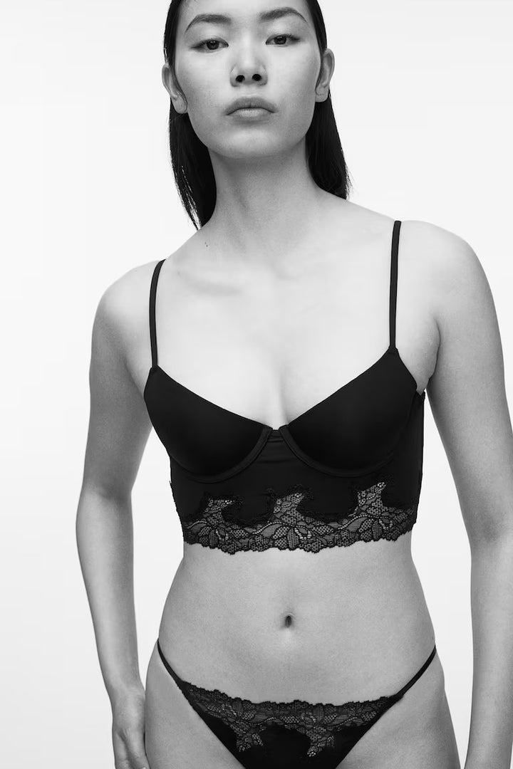 H&M MICROFIBER DEMI PUSH-UP BUSTIER