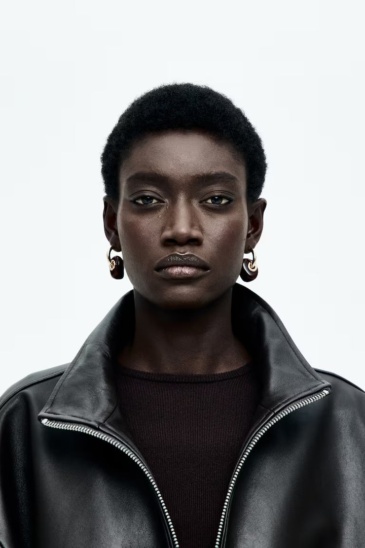 H&M PENDANT HOOP EARRINGS