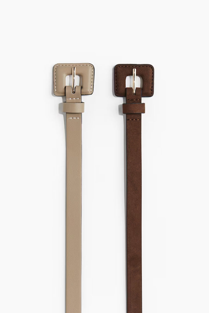 H&M 2-PACK BELTS