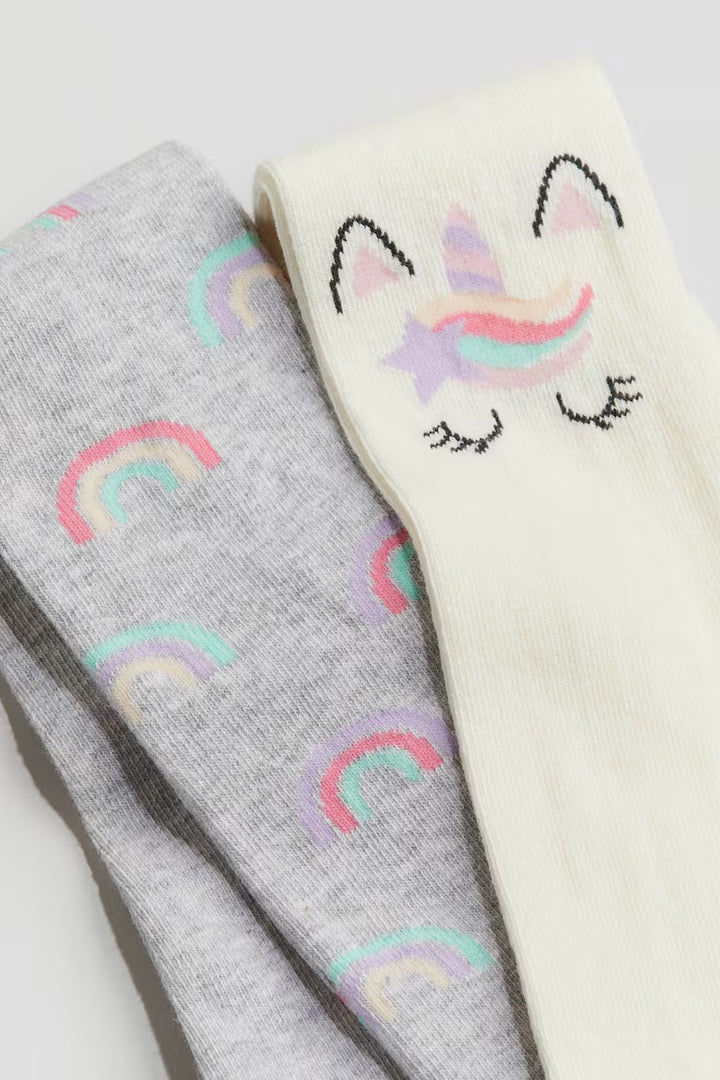 H&M 2-PACK FINE-KNIT TIGHTS