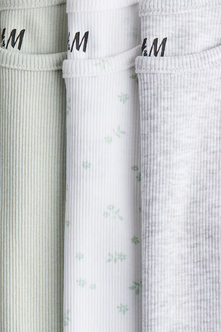 H&M 3-PACK COTTON TANK TOPS