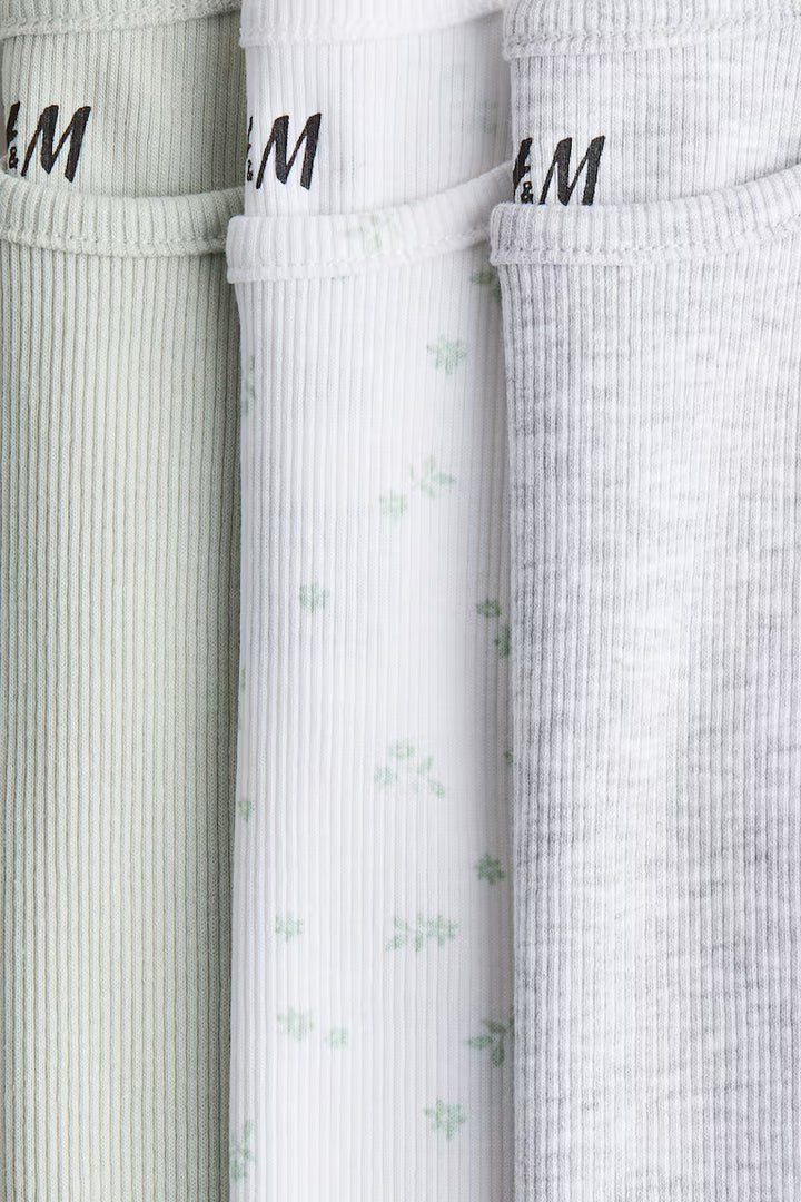 H&M 3-PACK COTTON TANK TOPS