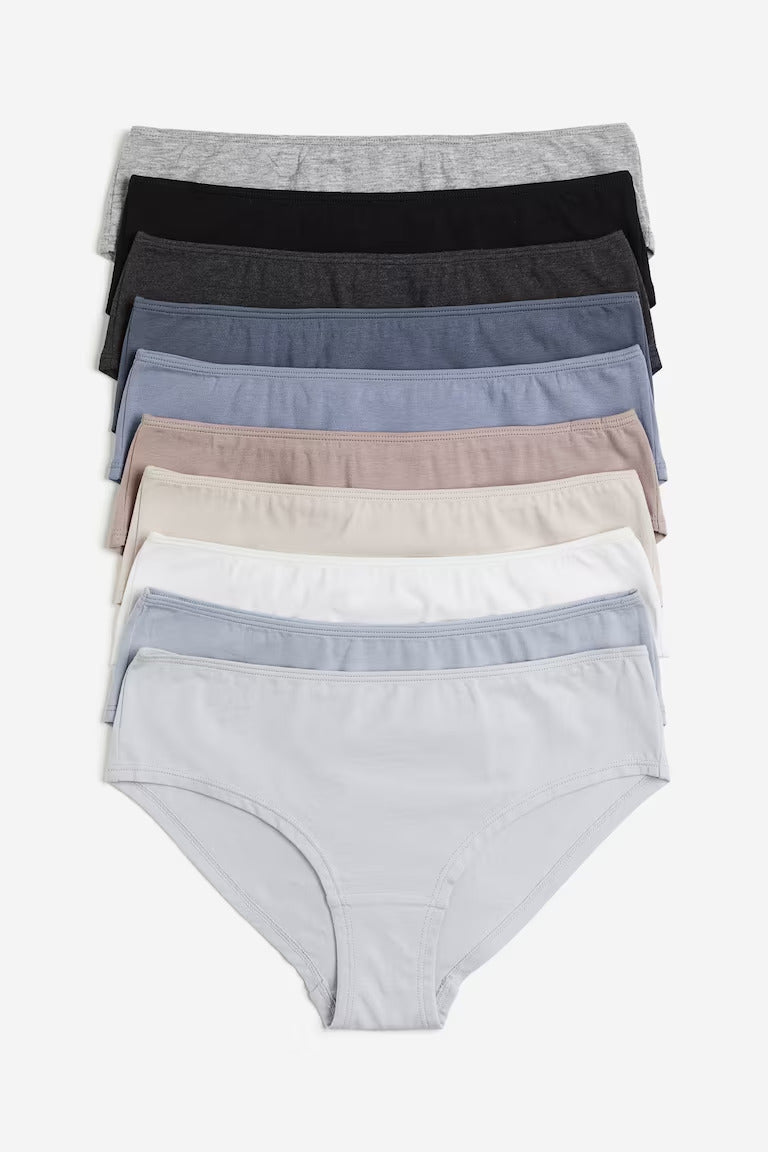 H&M 10-PACK HIPSTER BRIEFS