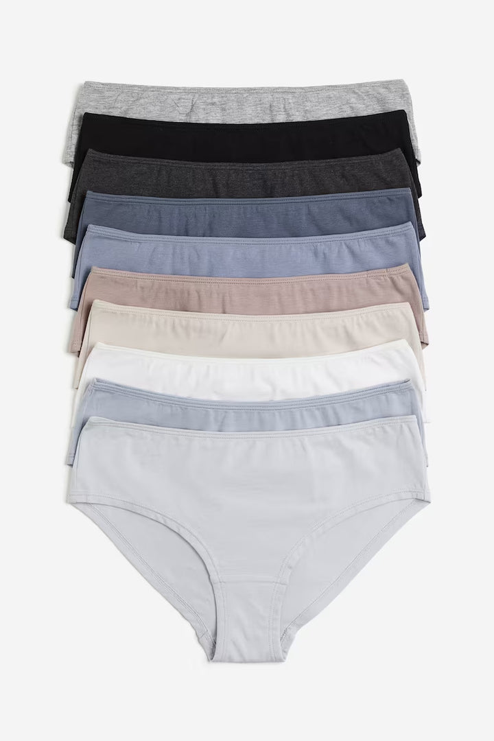 H&M 10-PACK HIPSTER BRIEFS
