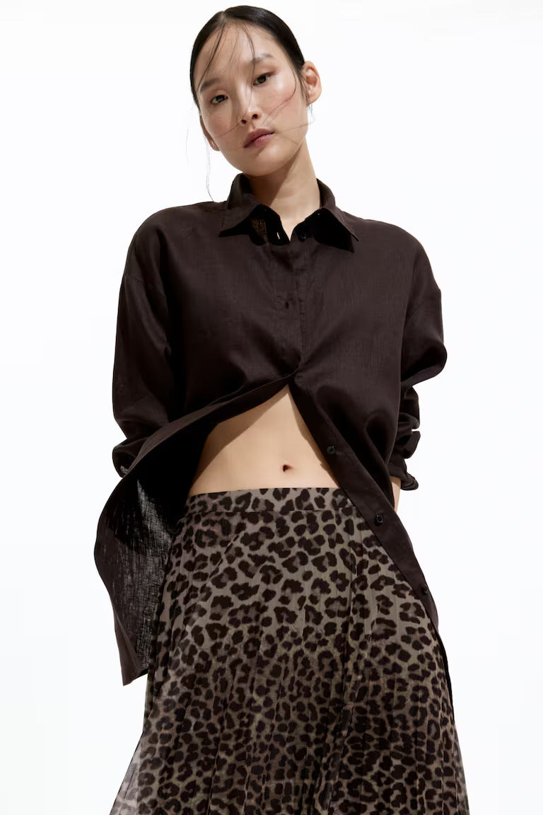 H&M PLEATED MESH SKIRT